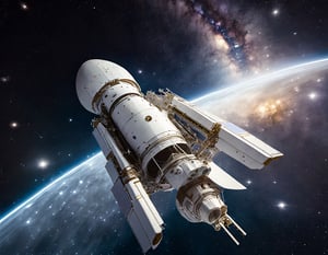 Firefly apollo spacecraft in a galaxy, stars in view, photo-realistic, octane rendering 77175