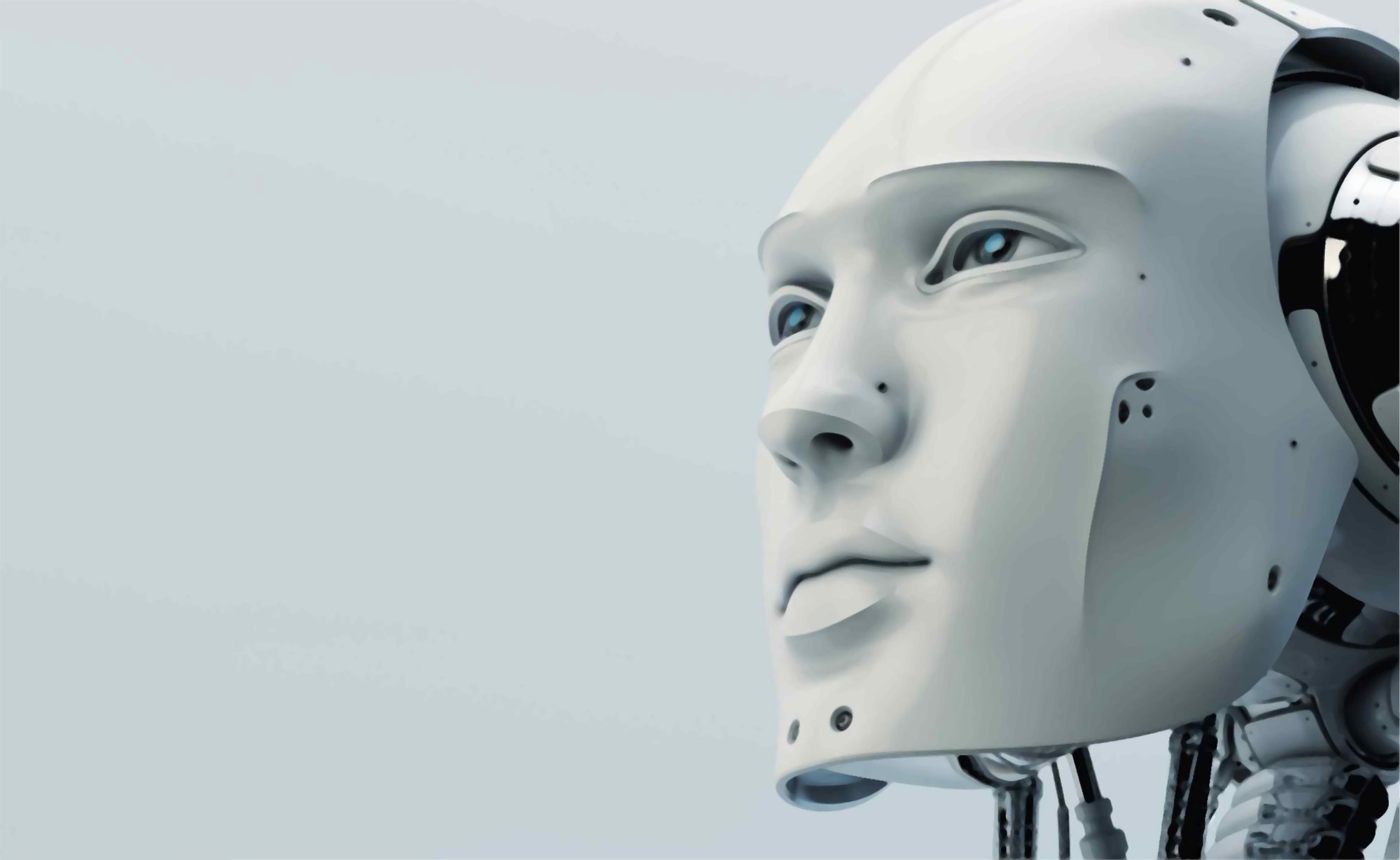 Spirent robot gezicht